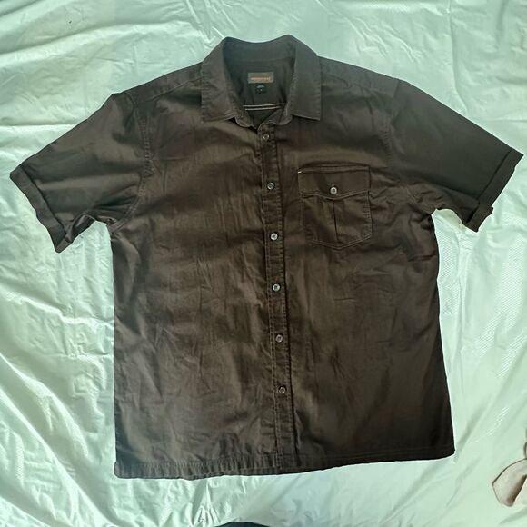 Northwest Territory Dark Brown Collared Casual S/S Shirt Size Large - Picture 4 of 11